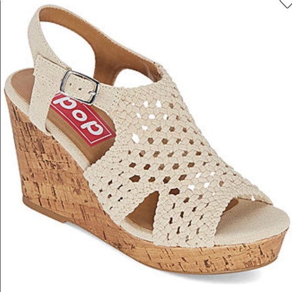 pop Shoes Pop Womens Lilly Wedge Sandals 75 Natural Poshmark